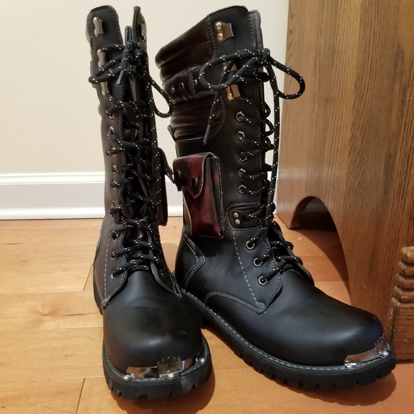 NWOT Addax Ridge moto combat boot w pocket holster - Picture 5 of 8